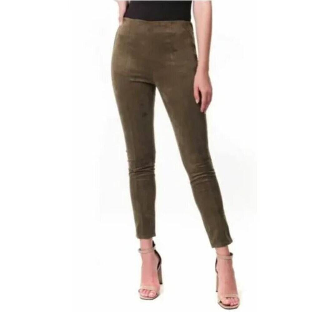 BlankNYC Women's Faux Suede Leggings in Into the Forest Green Size 24 MSRP $88